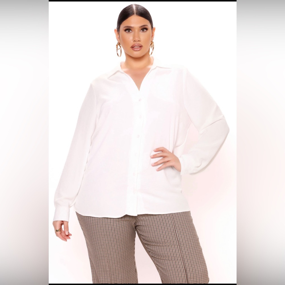 Fashion Nova - Text It To Me Blouse SZ - 1X